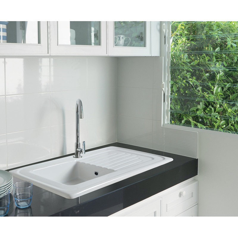 Iceberg White Kitchen Sink 120x60cm - Image 2