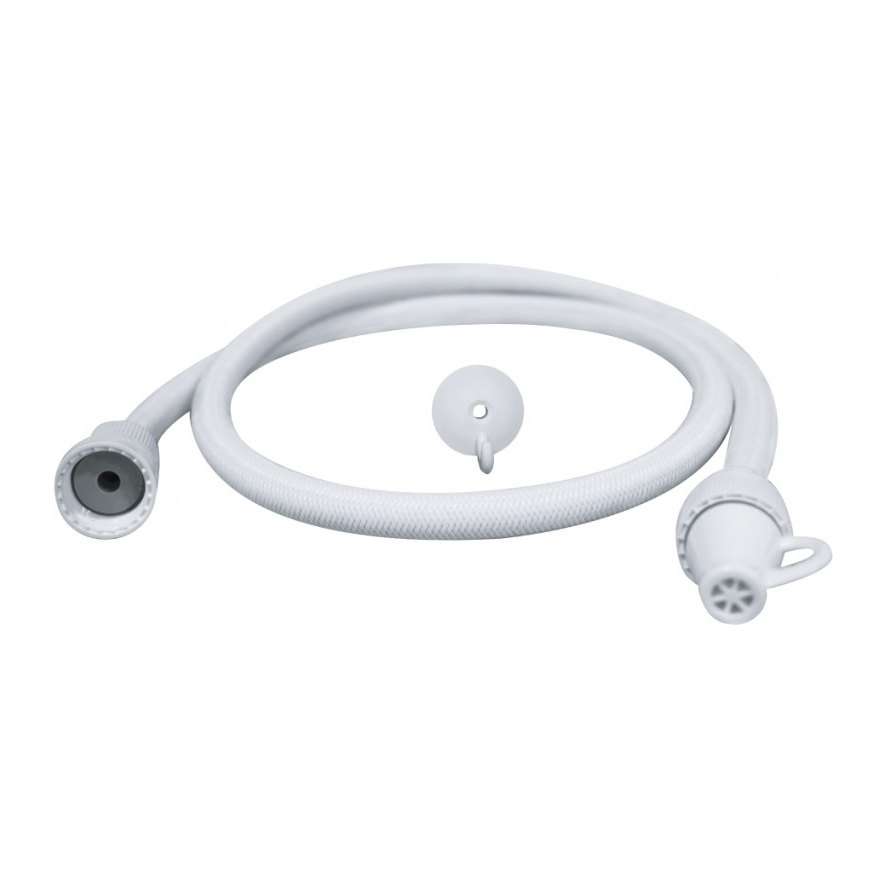 Flexible de douchette WC tressé blanc 1 m EJIM
