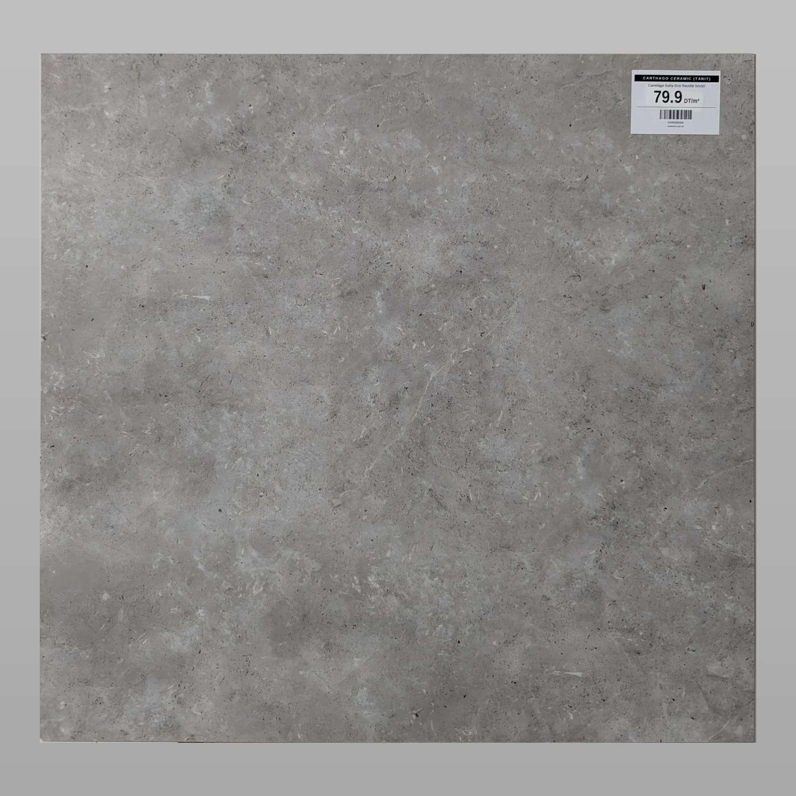 Carrelage Sofia Gris Rectifié 50x50