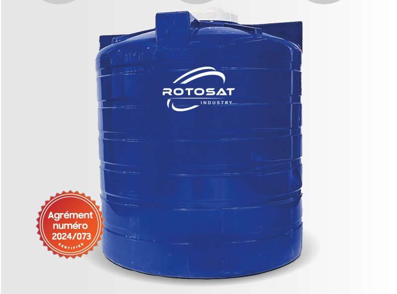 Citerne Verticale 1000L Tricouche (Bleu)