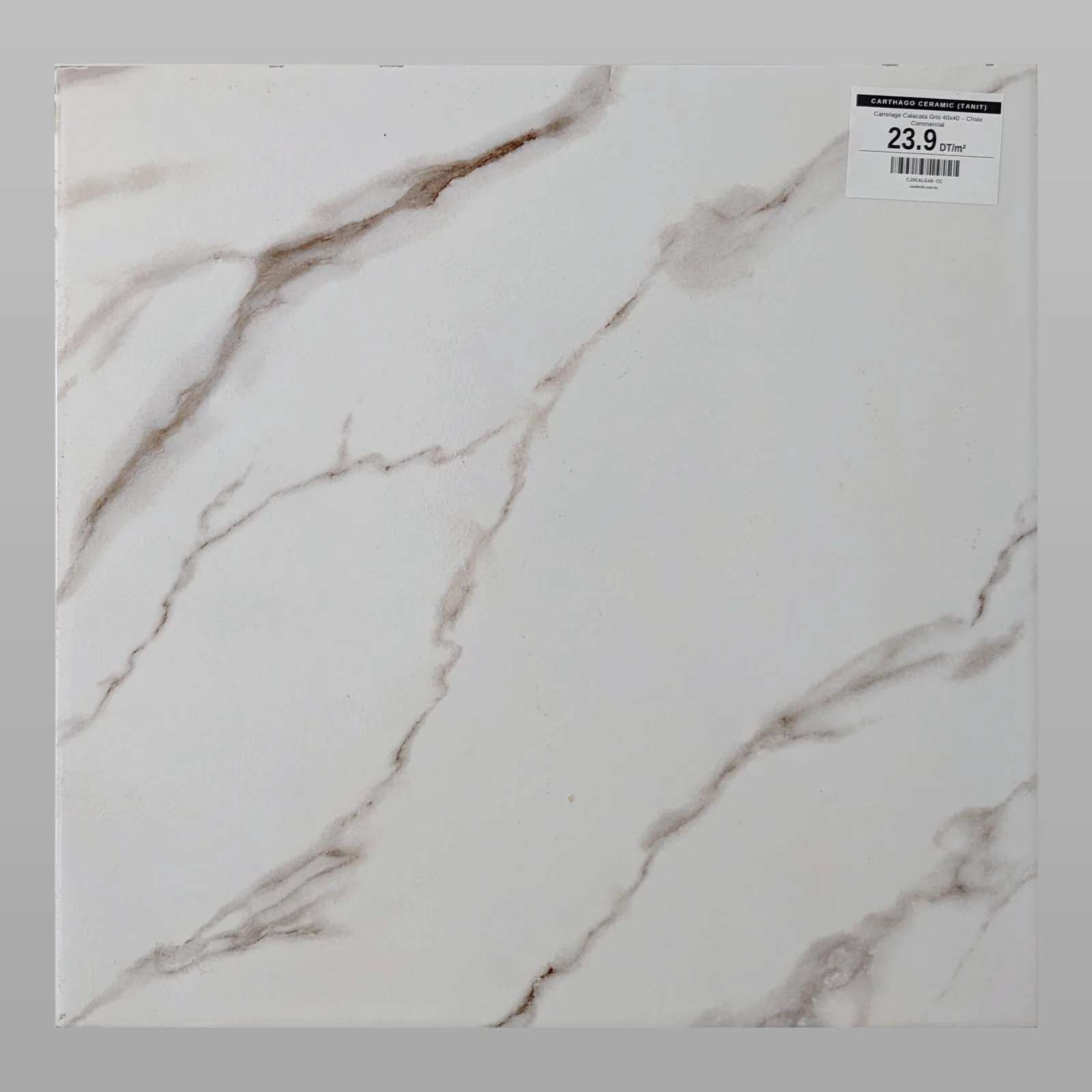 Carrelage Calacata Gris 40x40 – Choix Commercial