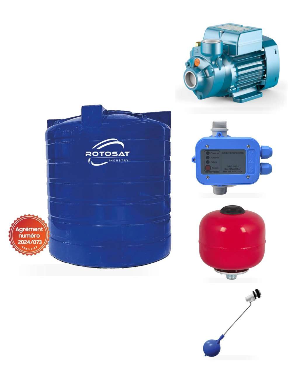Pack citerne d'eau + surpresseur automatique
