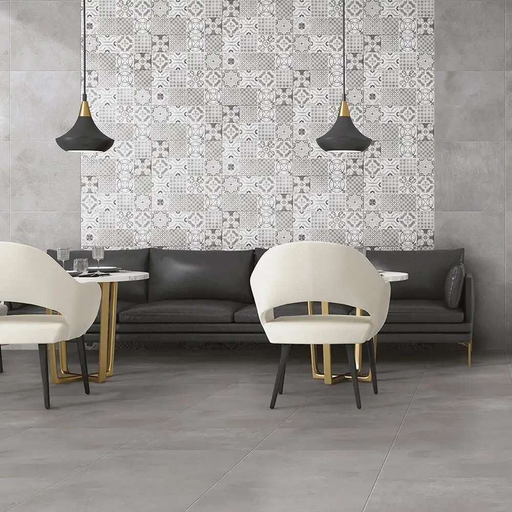 Décor Cimento Gris Patchwork 25x40