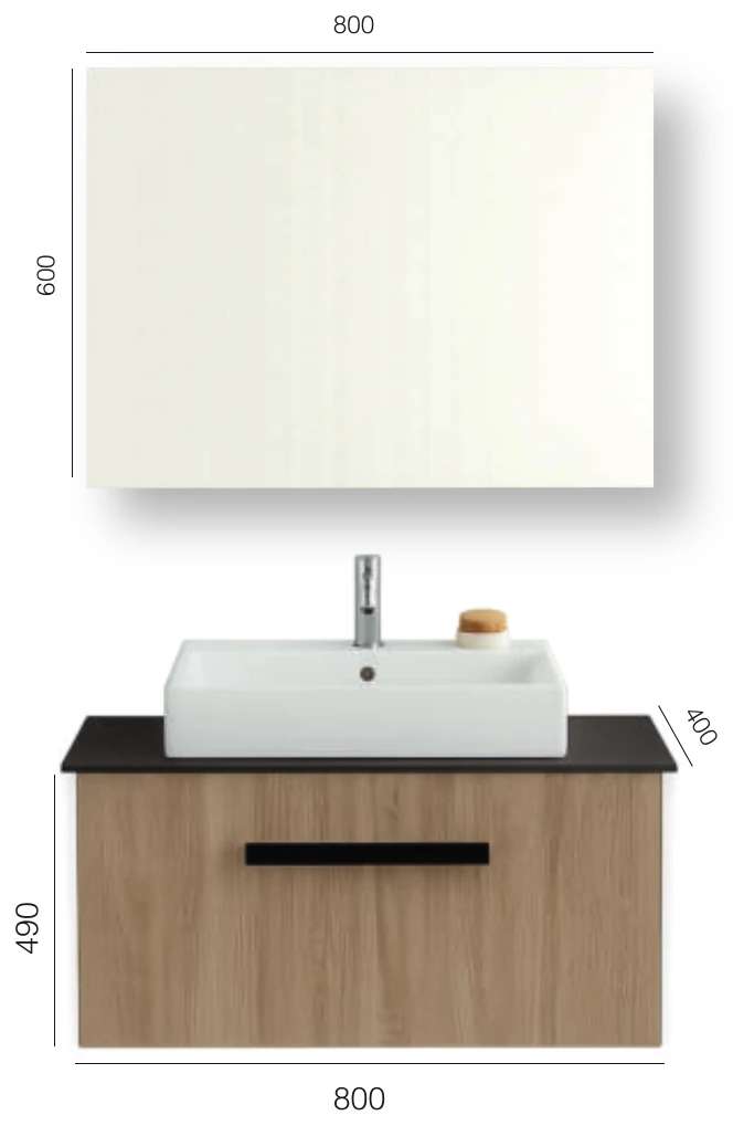 Meuble Salle de Bain Bari 80 cm — 4