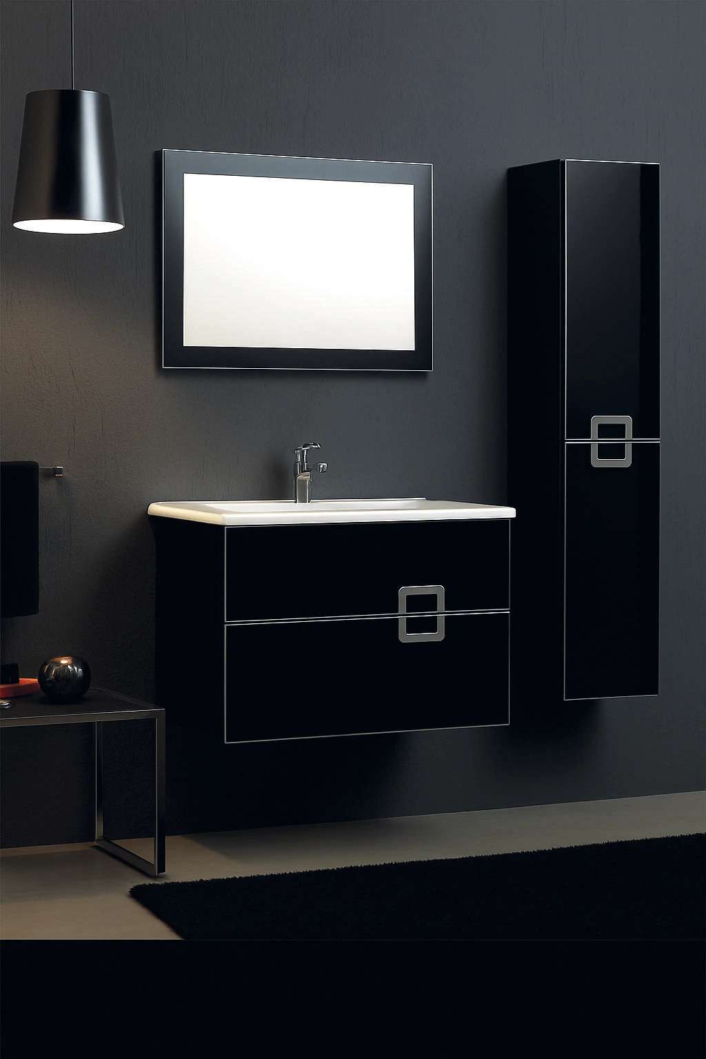 Meuble Salle de Bain Éclat 80 cm avec Colonne