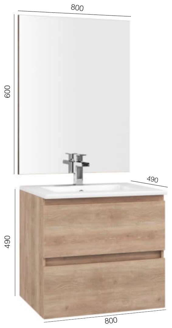 Meuble Salle de Bain Mature 80 cm — 3