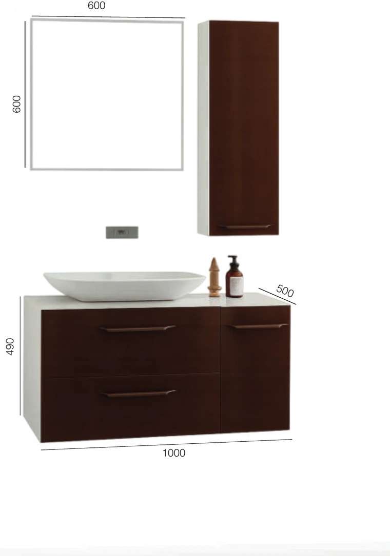 Meuble Salle de Bain Palma 100 cm avec Colonne — 4
